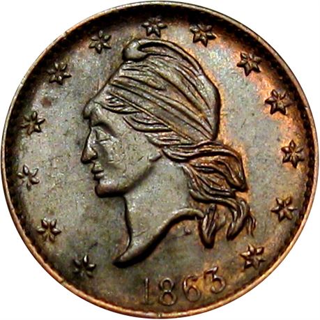 20  -   18/353 a R3 Raw AU  Patriotic Civil War token