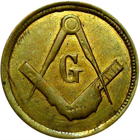 151  -  252/271 b R5 Raw AU Masonic Patriotic Civil War token
