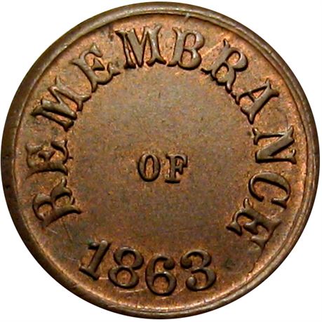 146  -  244/291 a R2 Raw AU+  Patriotic Civil War token