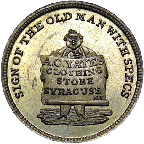 777  -  MILLER NY 1028  Raw MS64 Syracuse New York Merchant token