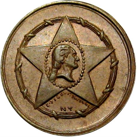 78  -  105/355 a R3 Raw MS63  Patriotic Civil War token