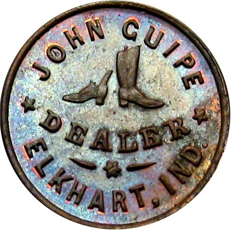 201  -  IN260D-2a R8 Raw MS62 Elkhart Indiana Civil War token