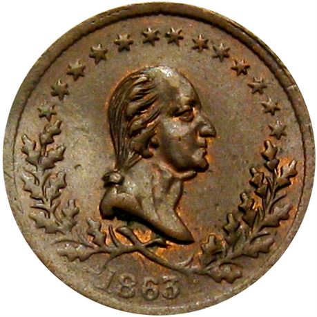 87  -  119/398 a R1 Raw AU+  Patriotic Civil War token