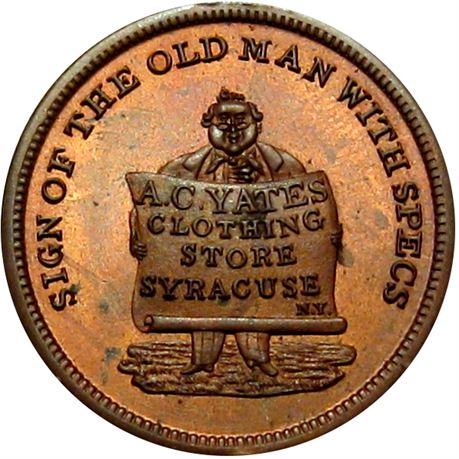 779  -  MILLER NY 1029A  Raw MS64 Syracuse New York Merchant token