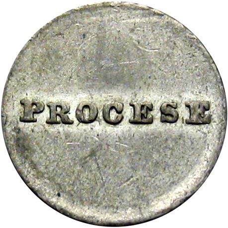 158  -  349/477 e R9 Raw AU Details 1864 Procese Patriotic Civil War token