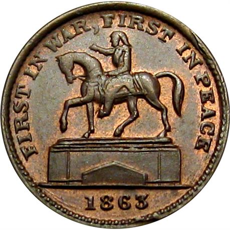 118  -  176/271 a R1 Raw MS62  Patriotic Civil War token