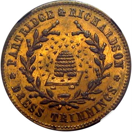 534  -  MILLER PA 382  NGC MS62 Philadelphia Merchant token