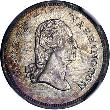 526  -  MILLER PA 230  NGC MS62 Washington Idler Coin Dealer PA Merchant token