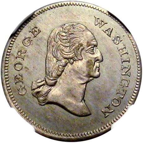 528  -  MILLER PA 230B  NGC MS64 Washington Idler Coin Dealer PA Merchant token