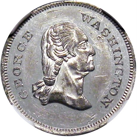 527  -  MILLER PA 230  NGC UNC Details Washington Coin Dealer PA Merchant token