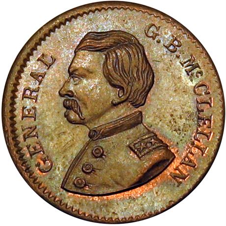 86  -  138/255 a R2 PCGS MS64 BN McClellan Patriotic Civil War token