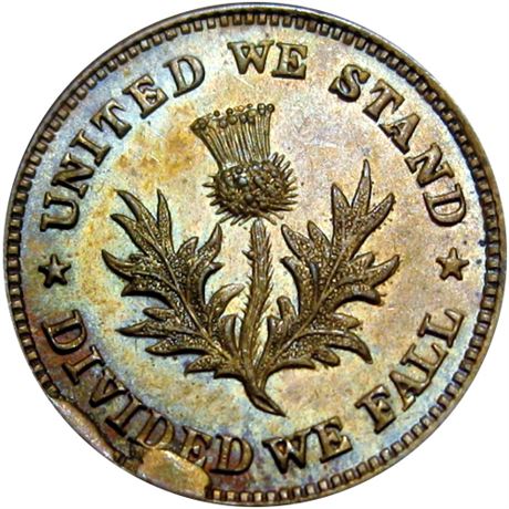 375  -  PA765R-2a R3 Raw MS63 Pittsburgh Pennsylvania Civil War token