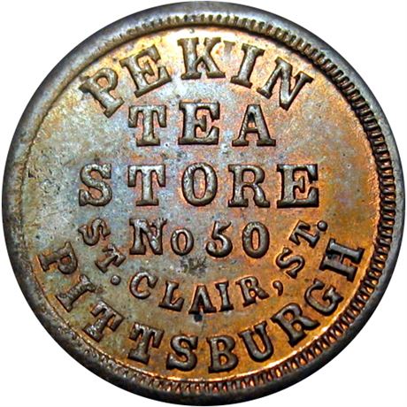 371  -  PA765N- 5a R7 Raw MS63 Pittsburgh Pennsylvania Civil War token