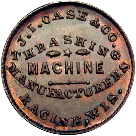 404  -  WI700A-1a R8 Raw UNC Details Racine Wisconsin Civil War token