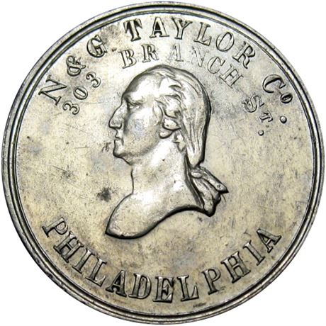 366  -  PA750V-5e R7 Raw EF+ Philadelphia Pennsylvania Civil War token