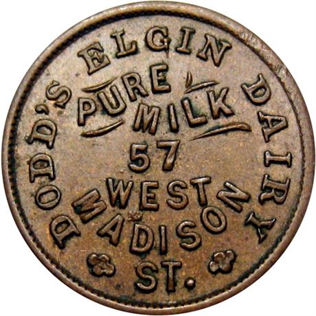 145  -  IL150 N-2a R4 Raw AU+ Chicago Illinois Civil War token
