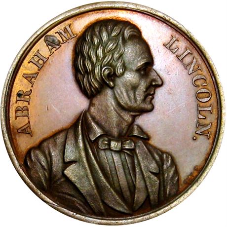730  -  AL 1860-12 CU  Raw MS62 Abraham Lincoln Political Campaign token