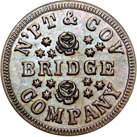 204  -  KY640B-2a R8 Raw AU+ Newport Kentucky Civil War token