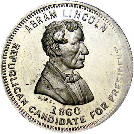 731  -  AL 1860-34 WM  Raw MS63 Abraham Lincoln Political Campaign token