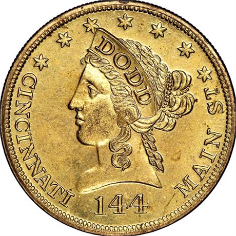 424  -  MILLER OH  8  NGC MS65 Cincinnati Ohio Merchant token