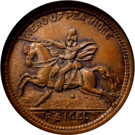 295  -  180/430 a R4 NGC MS64 BN Hero Of Pea Ridge Patriotic Civil War token