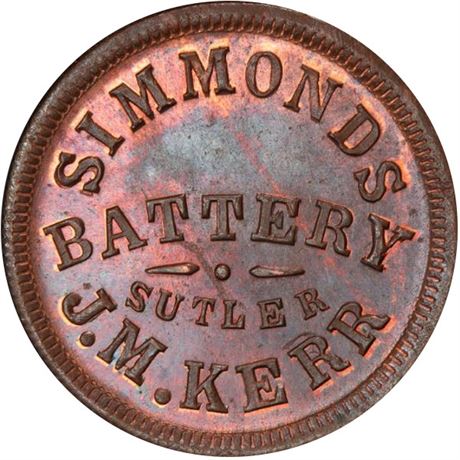326  -  KY-1-25C R7 PCGS MS66 BN 1st Kentucky Civil War Sutler token