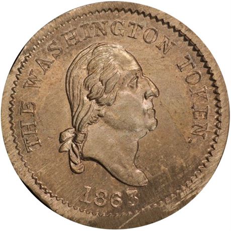 274  -  120/255 do R9 PCGS MS64 George Washington Patriotic Civil War token