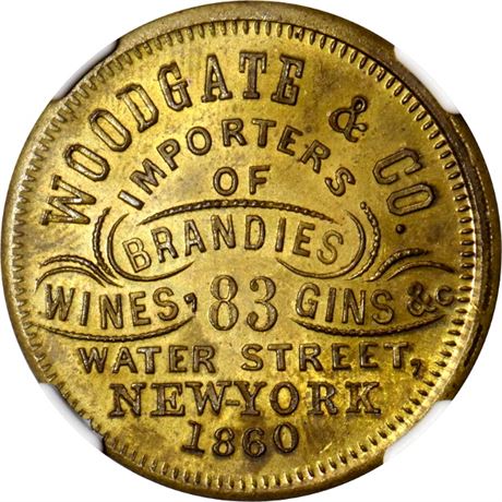 423  -  MILLER NY  998  NGC MS63 New York City Merchant token