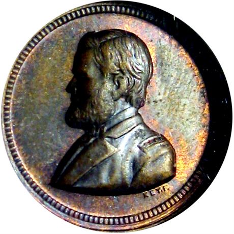 262  -   96/144 a R9 NGC MS63 BN Ulysses Grant Patriotic Civil War token