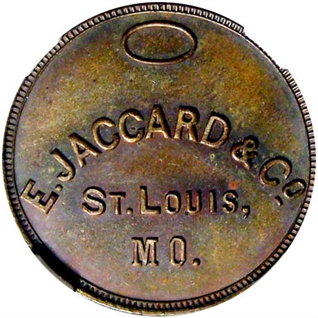 412  -  MILLER MO  9  NGC MS65 BN St. Louis Missouri Merchant token