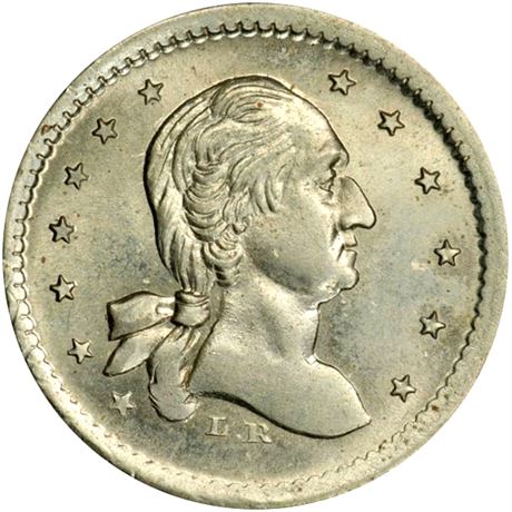 268  -  106/432 j R8 PCGS MS65 George Washington Patriotic Civil War token