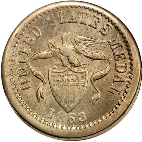 260  -   92/199 j R9 PCGS MS64 German Silver Patriotic Civil War token