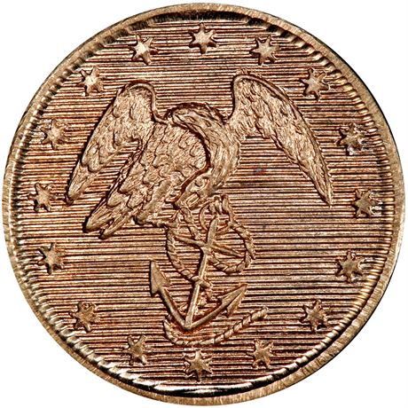 296  -  RI700D-5d R9 PCGS MS66 Very Rare Providence Rhode Island Civil War token