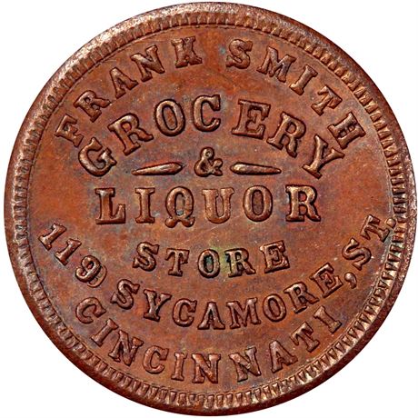 224  -  OH165FR-3a R6 PCGS MS64 BN Cincinnati Ohio Civil War token