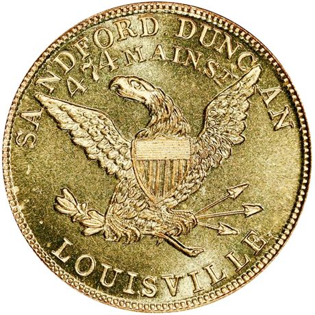 418  -  MILLER KY  9  PCGS MS64 Louisville Kentucky Merchant token