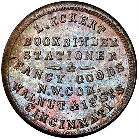 199  -  OH165AL-4a R5 NGC MS66 BN Cincinnati Ohio Civil War token