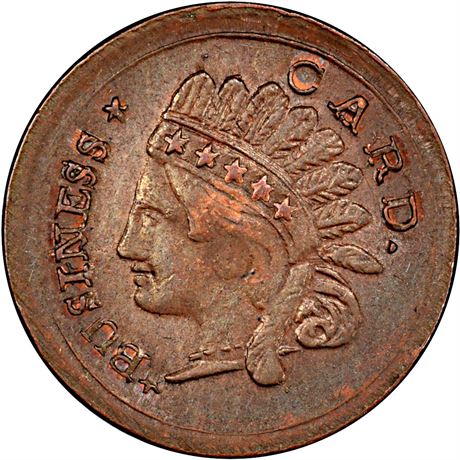 143  -  NY105D-3a R8 PCGS AU55 Very Rare Die Buffalo New York Civil War token