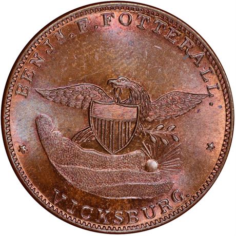 428  -  MILLER MS 3  PCGS MS65 BN Vicksburg Mississippi Merchant token