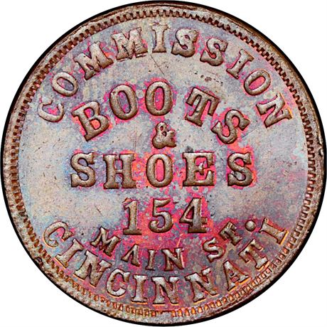 266  -  OH165GJ-17a R9 PCGS MS64 BN Cincinnati Ohio Civil War token