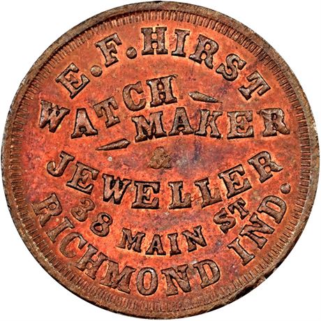 143  -  IN800C-1a R6 NGC MS64 BN Richmond Indiana Civil War token