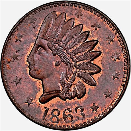 136  -  IN630B-1a R3 NGC MS64 BN Mishawaka Indiana Civil War token
