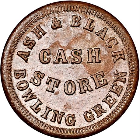 115  -  IN120B-1a R4 NGC MS64 BN Bowling Green Indiana Civil War token