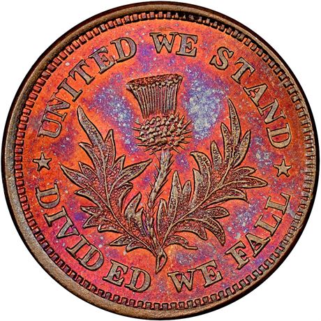 78  -  450/471 a R1 NGC MS65  Patriotic Civil War token