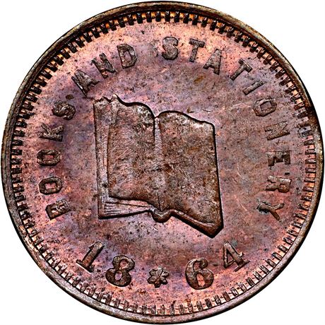 309  -  OH905B-1a R5 NGC MS64 BN Wapakoneta Ohio Civil War token