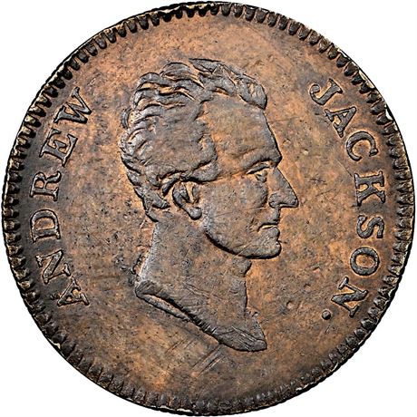 363  -  HT-  1 / Low 1 R6 NGC XF Details Andrew Jackson Hard Times token