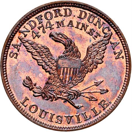 Miller KY 7 NGC MS65 Louisville Kentucky Merchant token