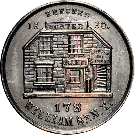 NY 651 NGC MS64 Silver Rahm Diesinker New York Merchant token